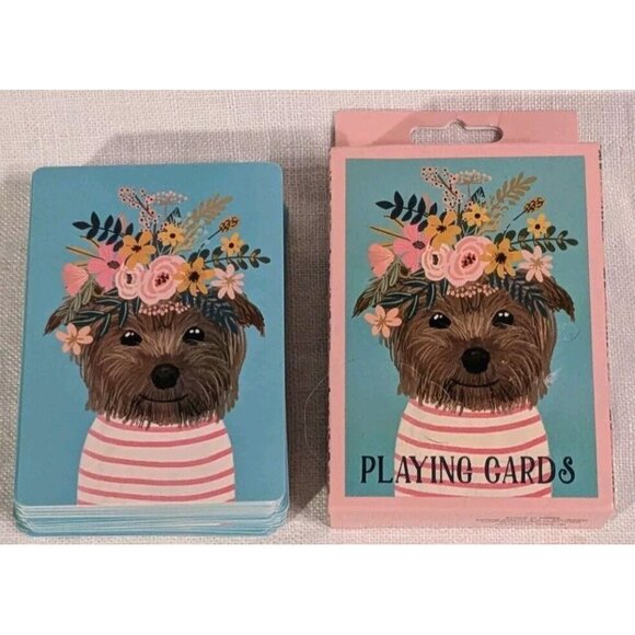 Mia Charro Cards Dog Playing Yorkie Deck Yorkshire Terrier Flower Crown Game Pup - Picture 6 of 12
